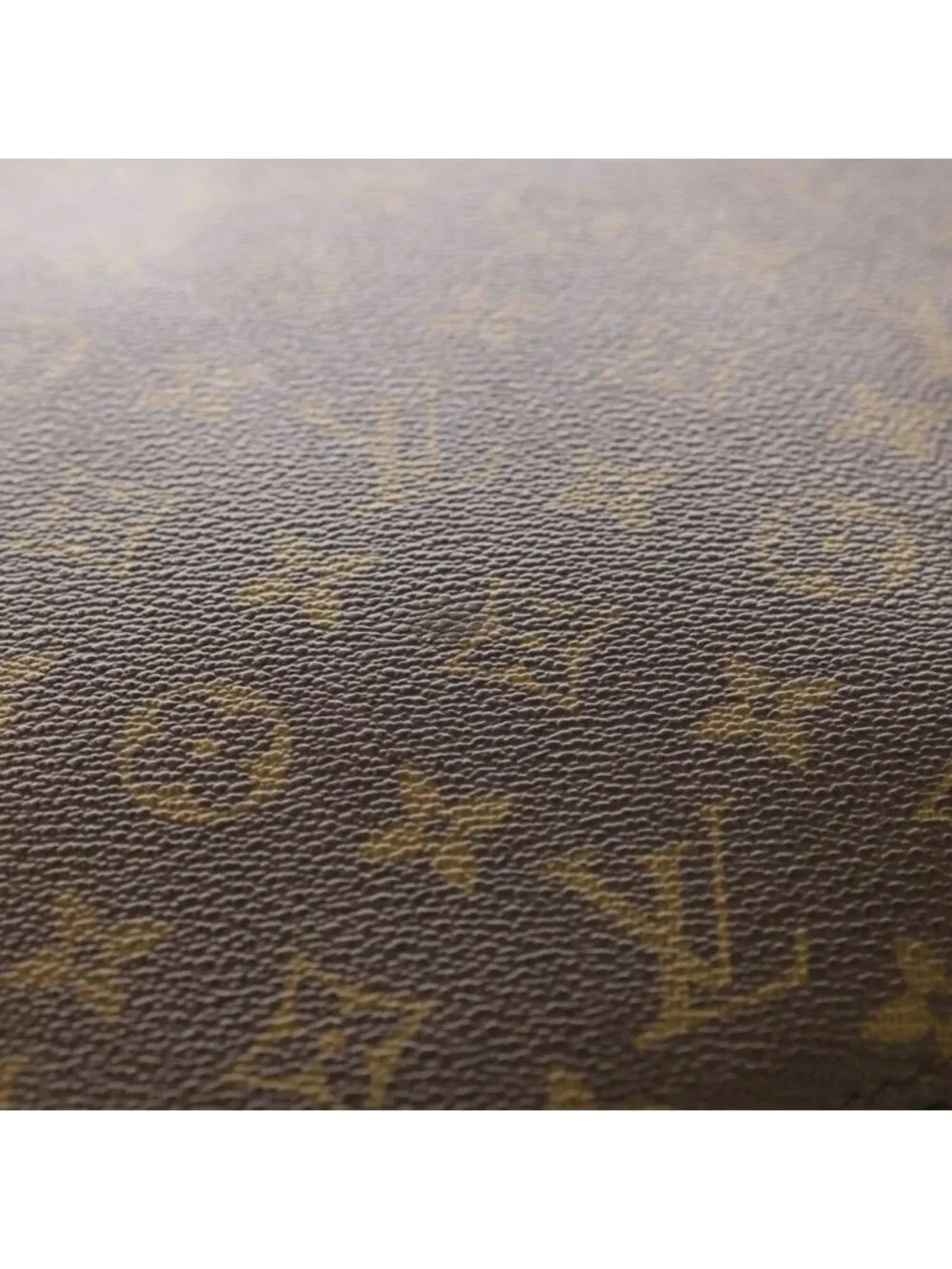 Louis Vuitton Monogram Tote Brown Leather Gold